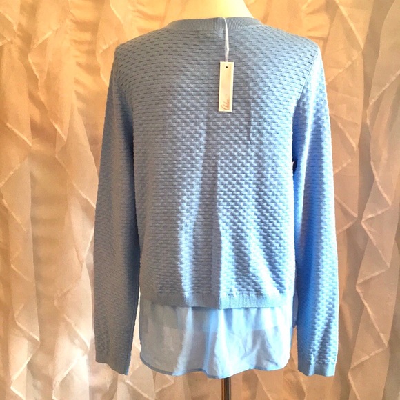 CHELSEA28| NWT | Blue Placid Knit Layered Sweater - Picture 2 of 5